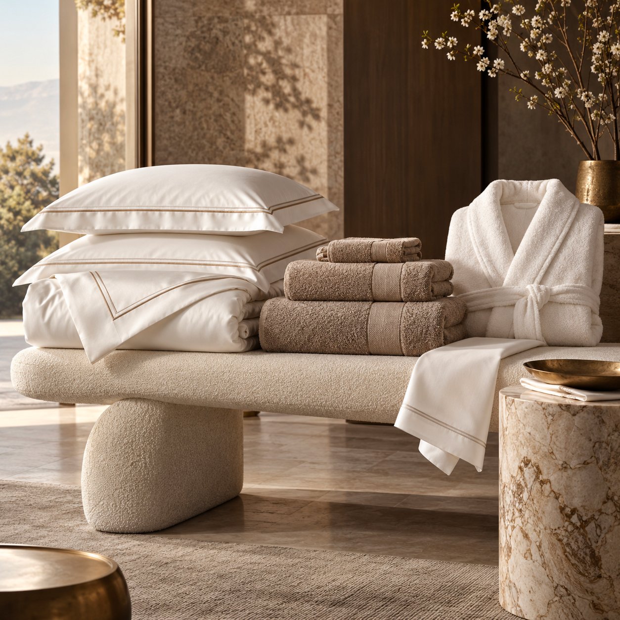 Collections de linge de maison haut de gamme White Gold Luxury