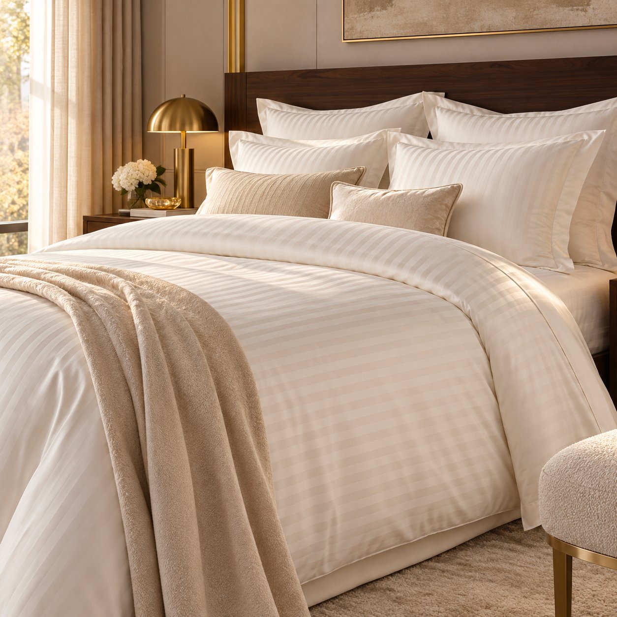 Collection de linge de lit haut de gamme White Gold Luxury