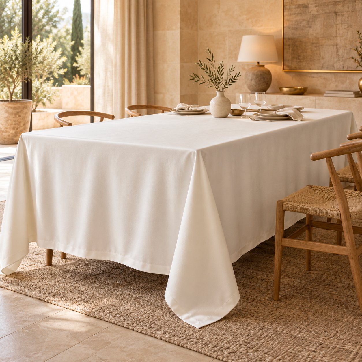 Nappe de table en satin 100% coton