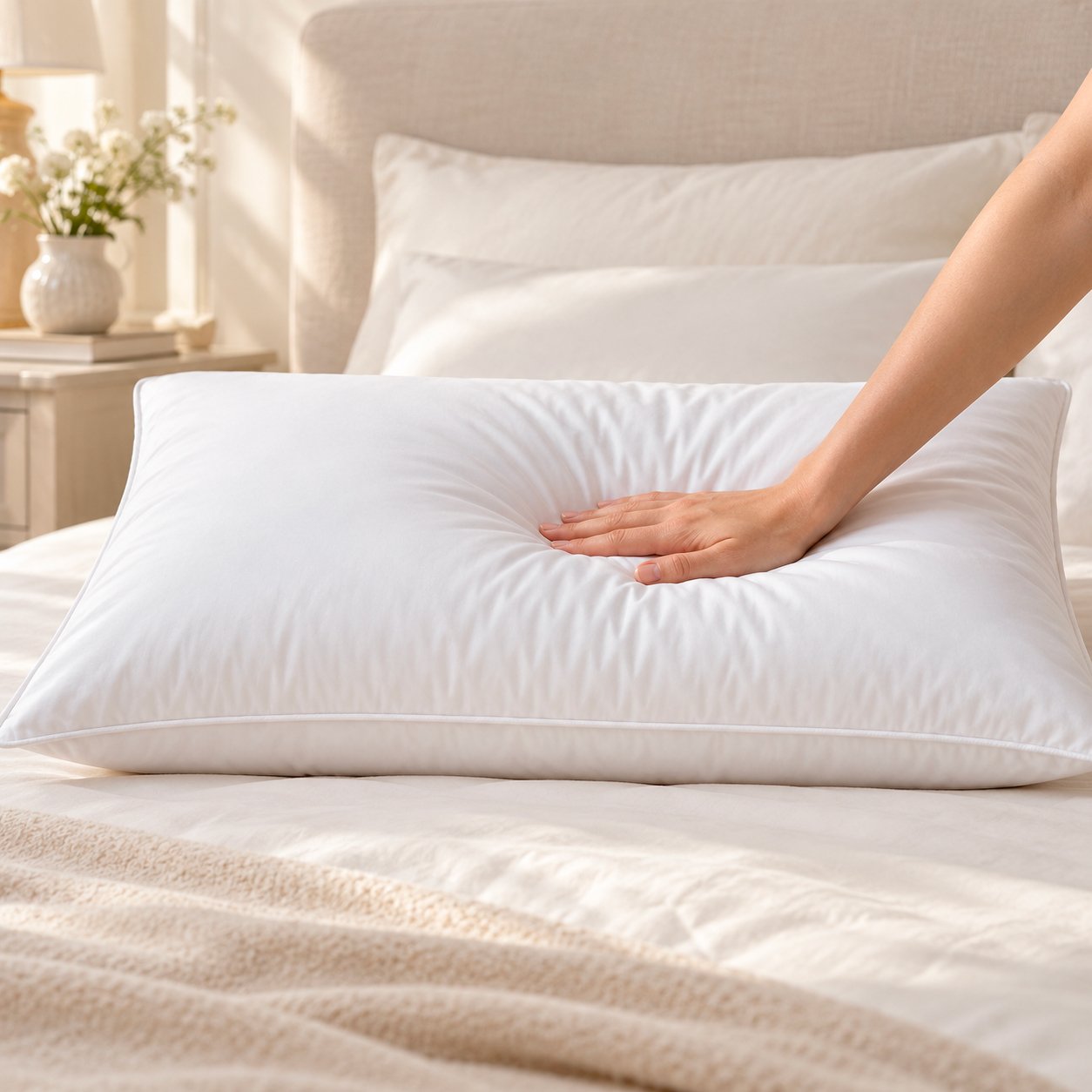 Oreiller Percale200 100% Coton Duvet/Plumet
